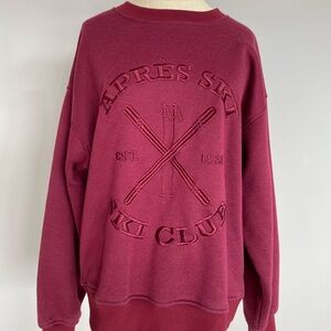 Apres Ski Burgundy Sweatshirt